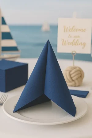 Must-Have Serviette en papier Bleu Marine 38 x 38 cm x 40 pièces