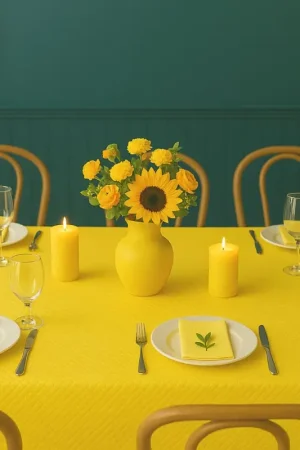Must-Have Rouleau de nappe en papier gaufré Jaune 20 mètres