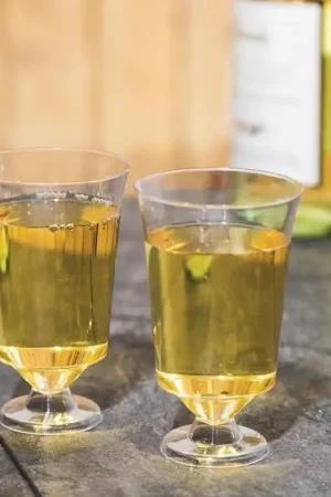 Verre à vin en plastique réutilisable Transparent 15cl x 6 pièces Nouvelle Collection