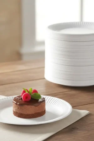 Assiettes en carton blanches 18 cm x50 Offre Limitée