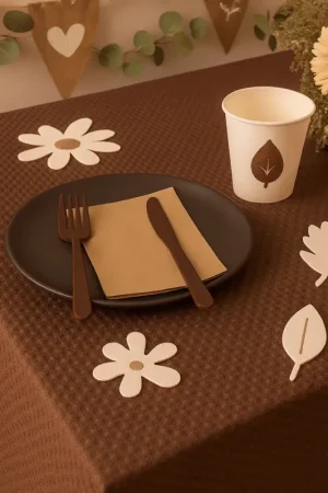 Nappe papier gaufré Chocolat 20 x 1.18 m en rouleau Promotion Saisonnière