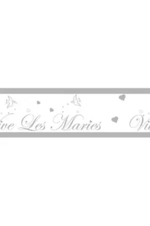 Bannière vive les mariés Argent Petit Prix
