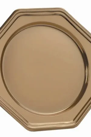Nouvel Arrivage Sous-Assiettes octogonale réutilisable grand modèle or x 3