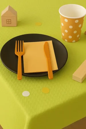 Pas Cher Nappe en papier gaufré Vert Anis en rouleau 20 mètres