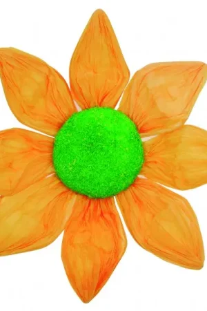 Nouvel Arrivage Fleur à suspendre papier de soie 40cm Orange