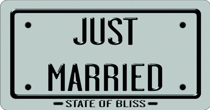 Commande En Gros Affiche Just marriedVive les mariés