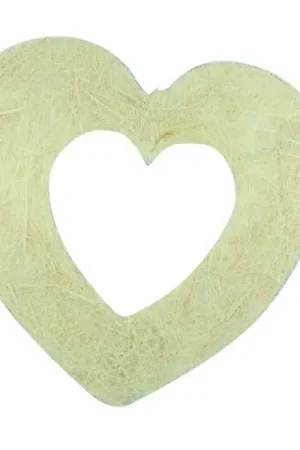Coeur en découpe sisal 45cm Ecru Solde