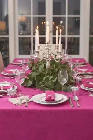 Nappe en rouleau papier gaufré 20 x 1.18 m Fuchsia Soldes