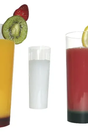 Prix Cassé Verre Apéritif en plastique Long Drink Transparent x 10 pièces