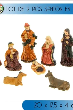 Promotion 9 Santons en résine pas cher