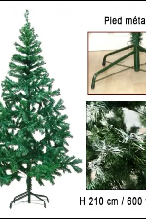 Commande En Gros Sapin Vert Neige 210cm 600 branches