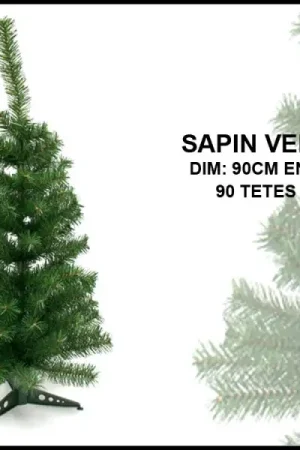 Sapin de Noel Artificiel Vert 90cm Retour Gratuit
