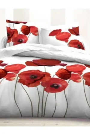 Nouvel Arrivage Housse de couette 2 personnes imprimée Coquelicot