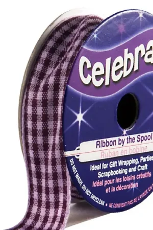 Ruban en bobine Vichy Violet Promotion Saisonnière