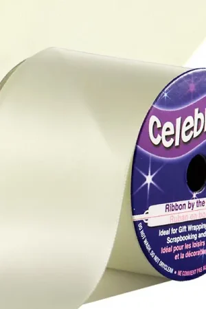 Ruban en bobine Satin Ecru uni Retour Gratuit