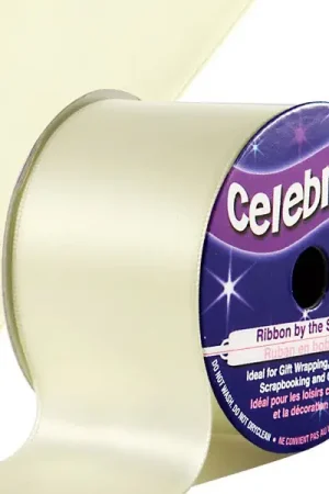 Ruban en bobine Satin Ecru uni Certifié