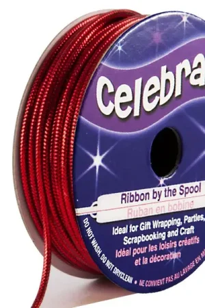 Ruban en bobine corde lurex Rouge Acheter Direct