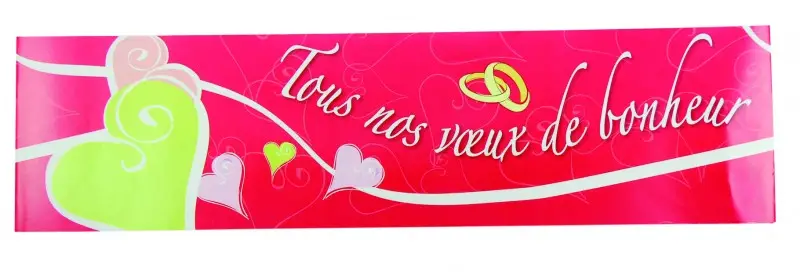 Bannière tous nos voeux de bonheur Expédition Rapide