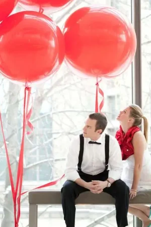 Ballon géant 1m Rouge uni Dernière Chance