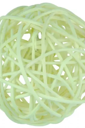 6 Boules déco osier naturel 4cm Nouveauté