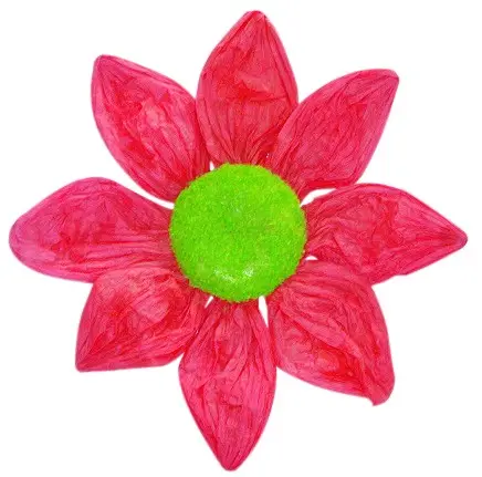 Satisfait Ou Remboursé Fleur à suspendre 40cm rouge