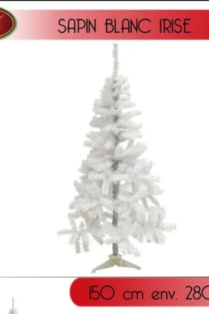 Sapin de Noel artificiel Blanc irisé 150cm Affaire À Saisir
