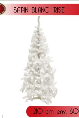 Meilleur Prix Sapin de Noel Artificiel Blanc Irisé 210cm