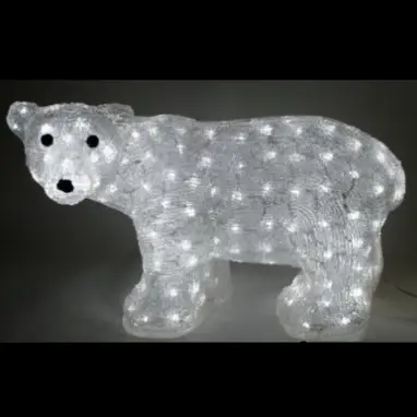 Ours polaire de noel lumineux acrylique Offre Exclusive