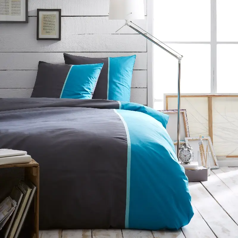 Achat Immédiat Housse de couette 220x240 cm Bicolore Lola
