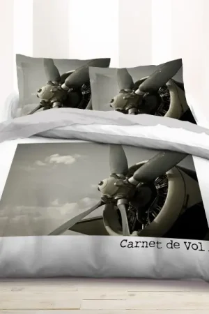Parure de couette Carnet de vol Offre Du Jour