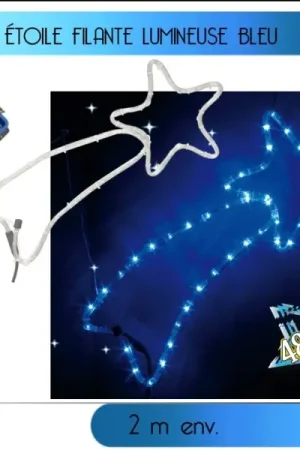Etoile lumineuse filante bleue 48 LED Meilleure Vente