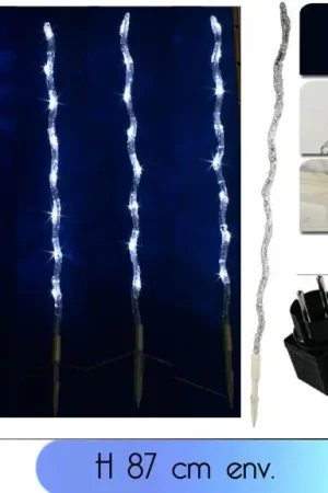 Dernière Chance Tige lumineuse LED en acrylique x 4 pièces