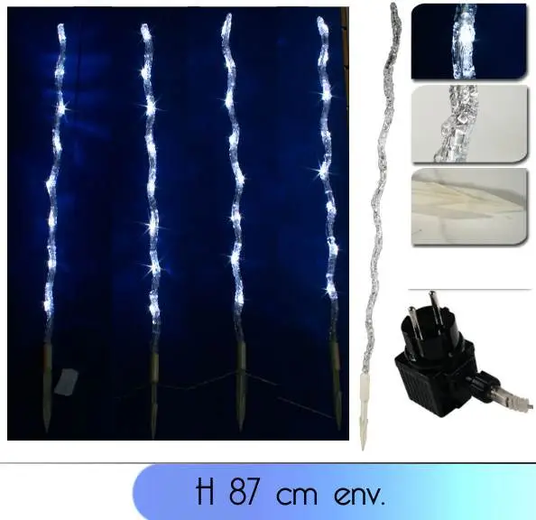 Dernière Chance Tige lumineuse LED en acrylique x 4 pièces