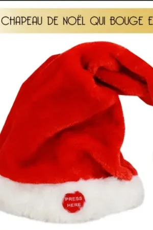 Automate du chapeau de Noel qui bouge et chante Prix Réduit