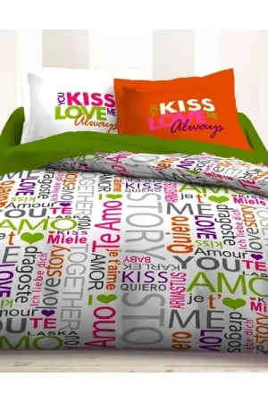Parure de couette Kiss Love Solde