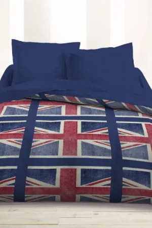 Couette imprimée Union Jack 220x240cm Prix Promo