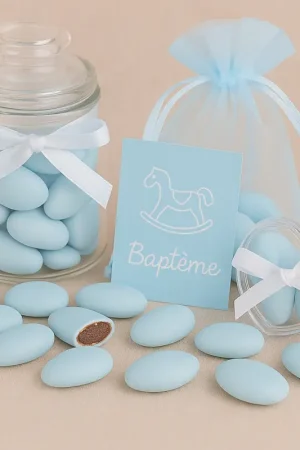 Prix Promo Dragées Bleu Ciel au Chocolat 500 gr