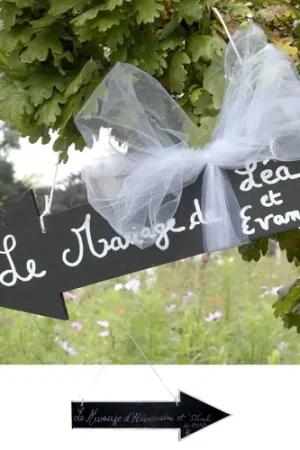 Achetez Aujourd'hui Flèche Indication Mariage en Ardoise Géante