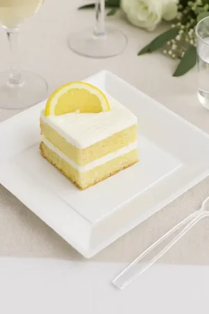 Offre Du Jour Assiette carrée plastique Blanche 18 cm x 12 pièces