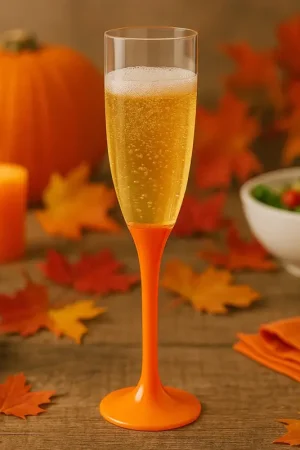 Dernière Chance Flûte à champagne plastique Orange 12 cl x 20 pièces