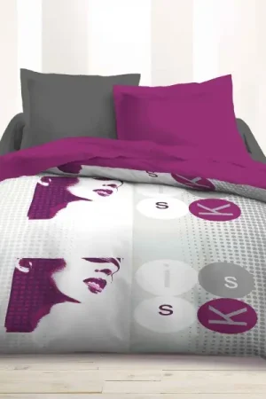 Couette imprimée Kiss 220x240cm Livraison Express