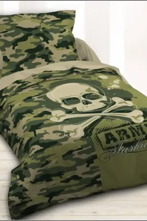 Couette imprimée Militaire 140x200cm Vente Directe