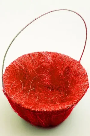 Panier à pétales sisal Rouge Produit De Marque