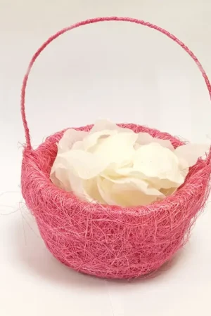 Panier à pétales sisal Fushia Remise