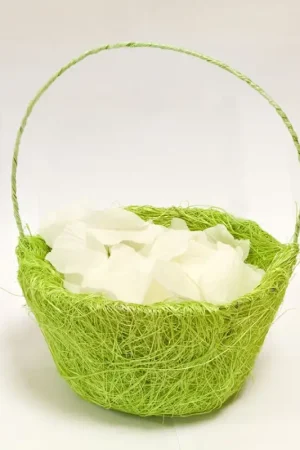 Seulement Aujourd'hui Panier à pétales sisal vert anis
