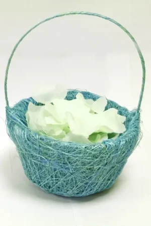 Bon Plan Panier à pétales sisal Turquoise