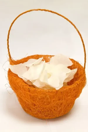 Bon Marché Panier à pétales sisal orange