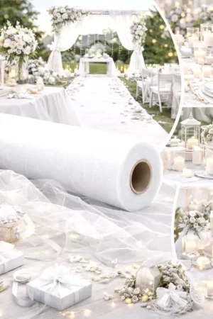 Haute Qualité Rouleau de tulle souple 150cm x 25m blanc