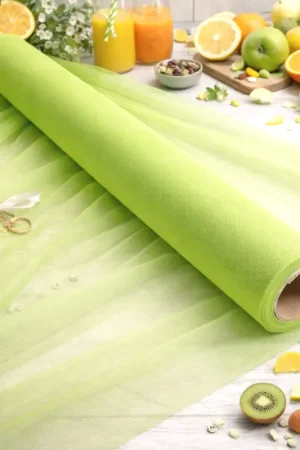 Produit De Marque Rouleau de tulle souple 150cm x 25m Vert Anis
