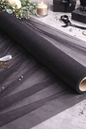 Rouleau de tulle souple noir 150cm x 25m Offre Du Jour